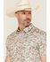 Image #2 - Burlebo Men's Deer Camo Print Short Sleeve Button-Down Stretch Polo Shirt, Camouflage, hi-res