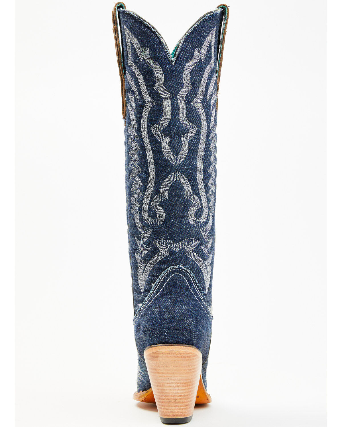 Image #5 - Corral Women's Denim Embroidered Tall Western Boots - Snip Toe, Medium Blue, hi-res