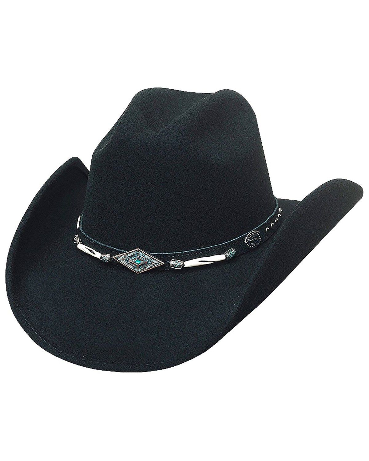 Bullhide Mojave Wool Cowgirl Hat, Black, hi-res