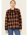 Image #1 - Lucky Brand Workwear Women's River Plaid Print Long Sleeve Button-Down Flannel Work Shirt, Chocolate, hi-res