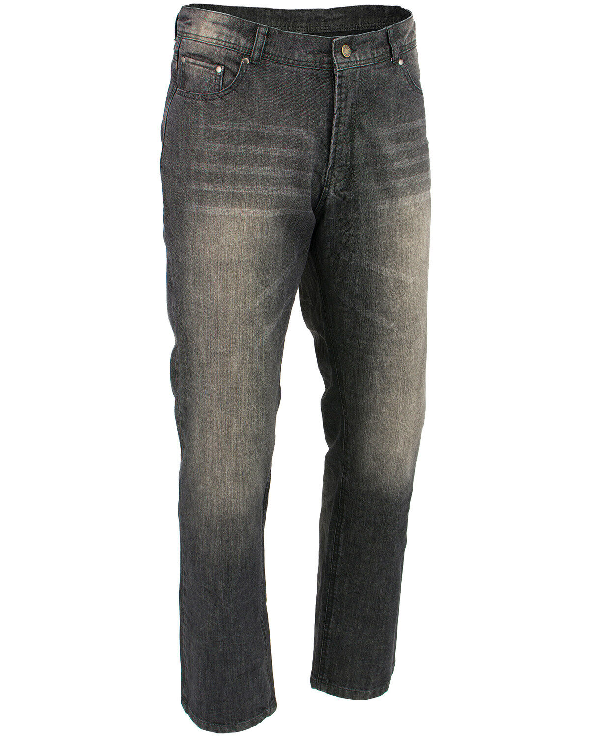 Image #1 - Milwaukee Leather Men's 34" Denim Jeans Reinforced With Aramid, Black, hi-res