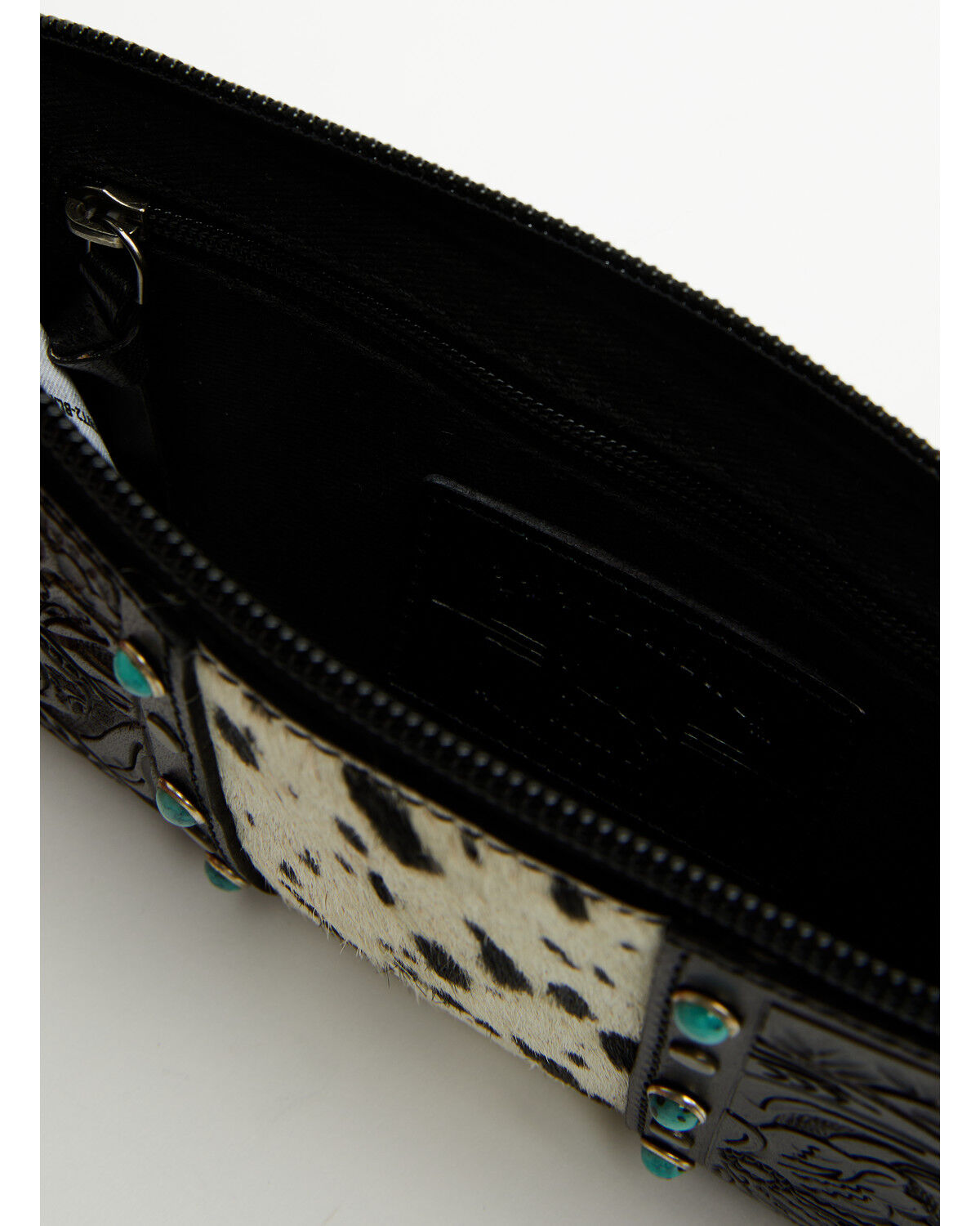 Image #3 - Idyllwind Women's Geneva Hairon Cowhide Clutch, Black, hi-res