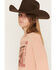 Image #2 - Shyanne Girls' Molly 3/4 Bell Sleeve Graphic Tee, Mauve, hi-res