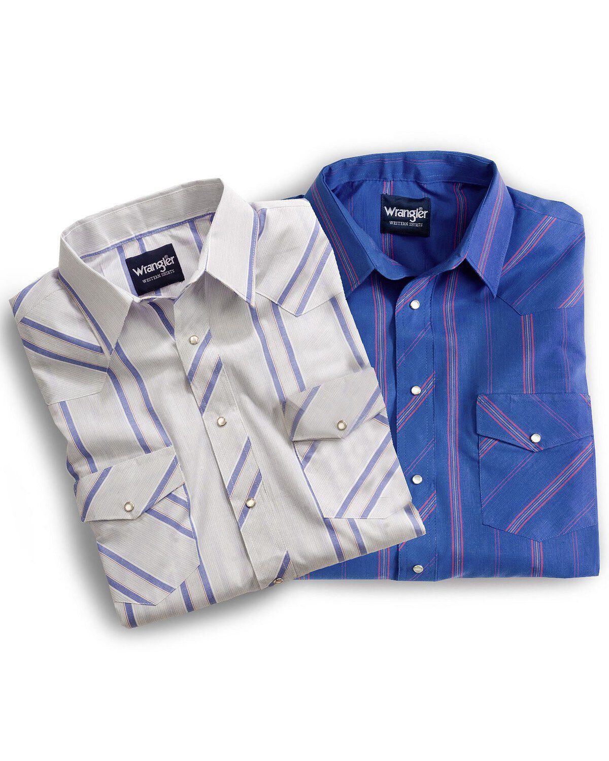 Image #3 - Wrangler Men's Assorted Long Sleeve Western Shirt - Big & Tall, Plaid, hi-res