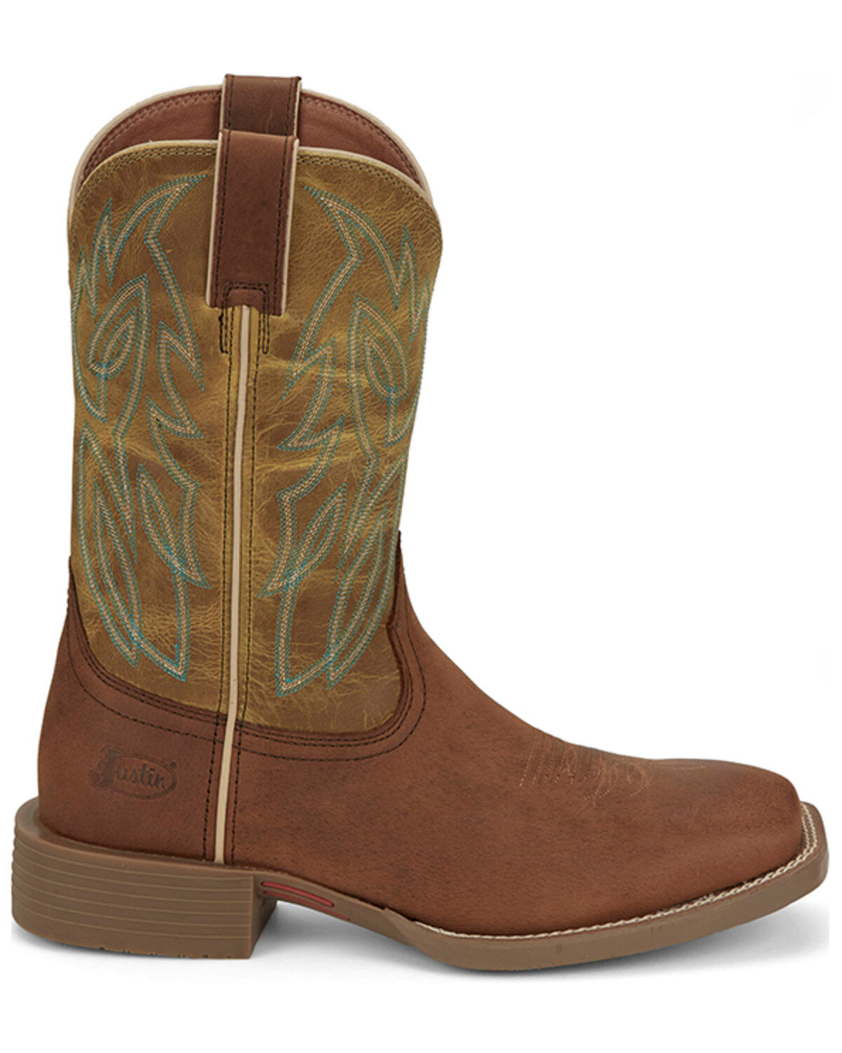 Image #2 - Justin Men's 11" Stampede Canter Western Boots - Broad Square Toe, Brown, hi-res