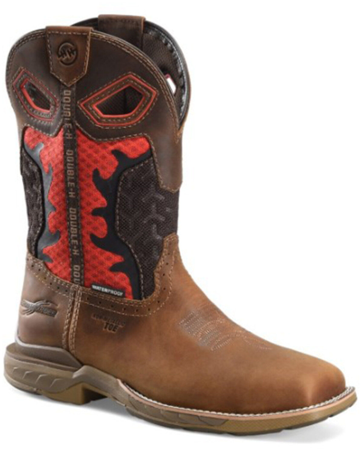 Double H Men's 11" Purge Waterproof Work Boots - Composite Toe, Brown, hi-res