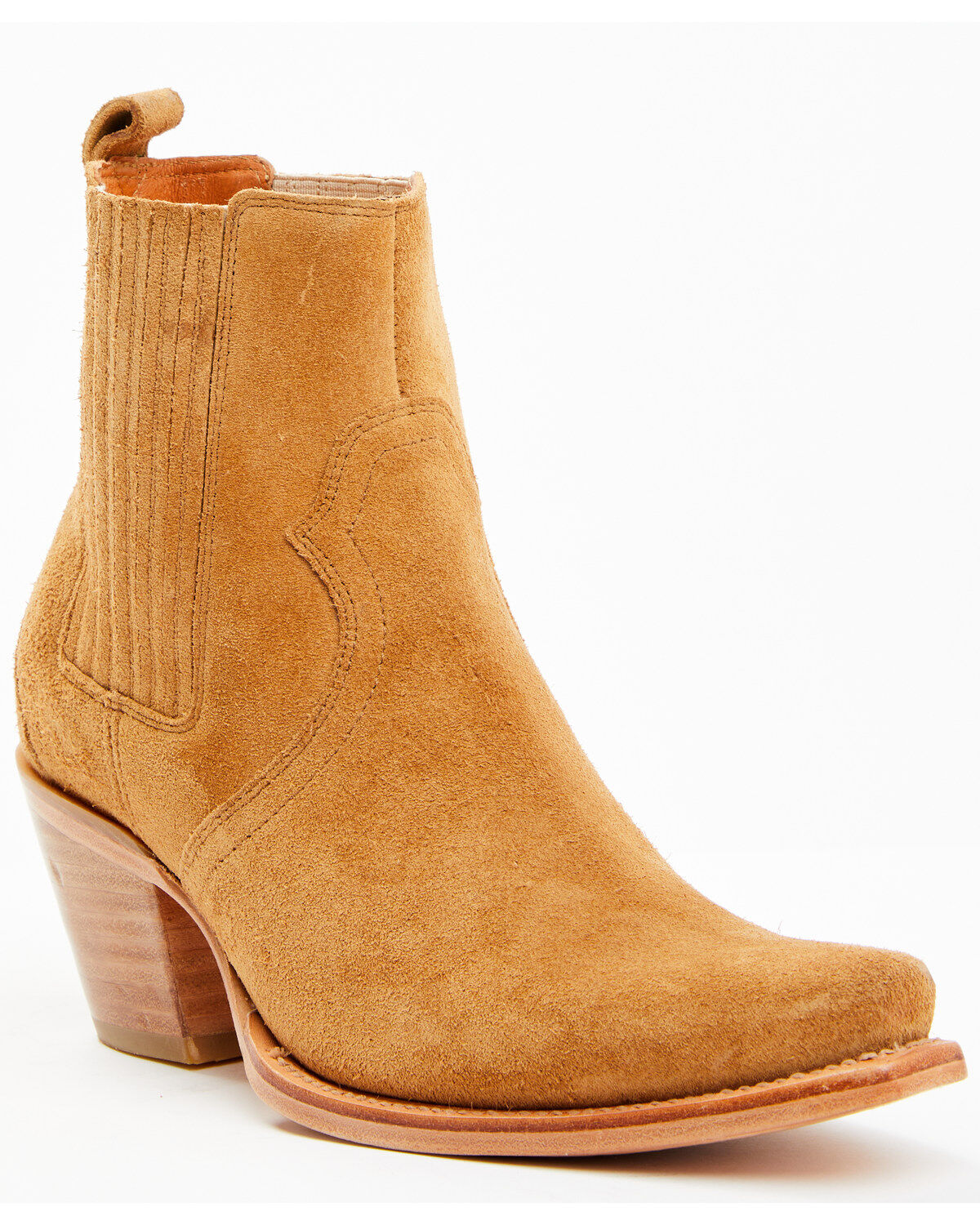 Cleo + Wolf Women's Andie Western Fashion Booties - Snip Toe, Cognac, hi-res