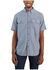 Image #1 - Carhartt Men's Midweight Denim Chambray Short Sleeve Button Down Work Shirt, Blue, hi-res