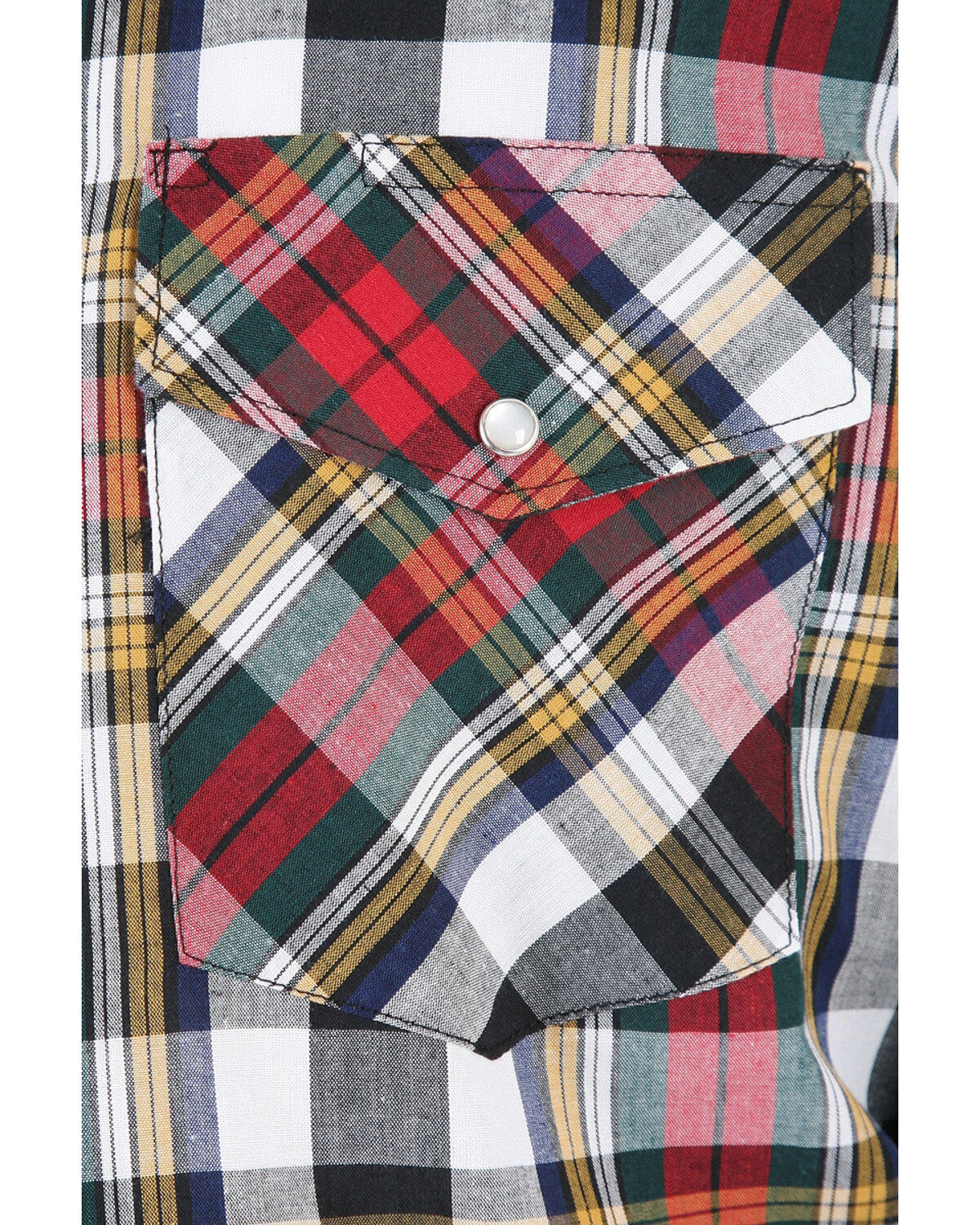 Image #4 - Wrangler Assorted Striped or Plaid Long Sleeve Classic Western Shirt - Big & Tall, Plaid, hi-res