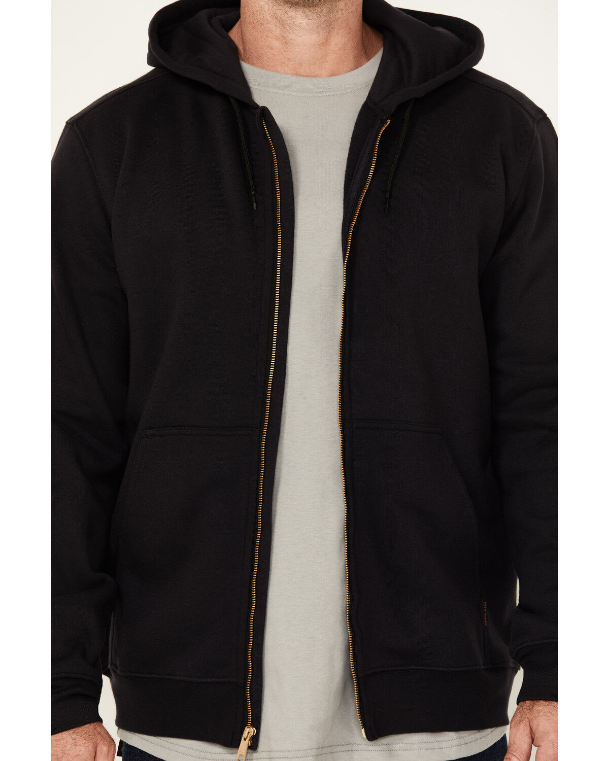 Image #3 - Hawx Men's FR Fleece Hooded Jacket, Black, hi-res