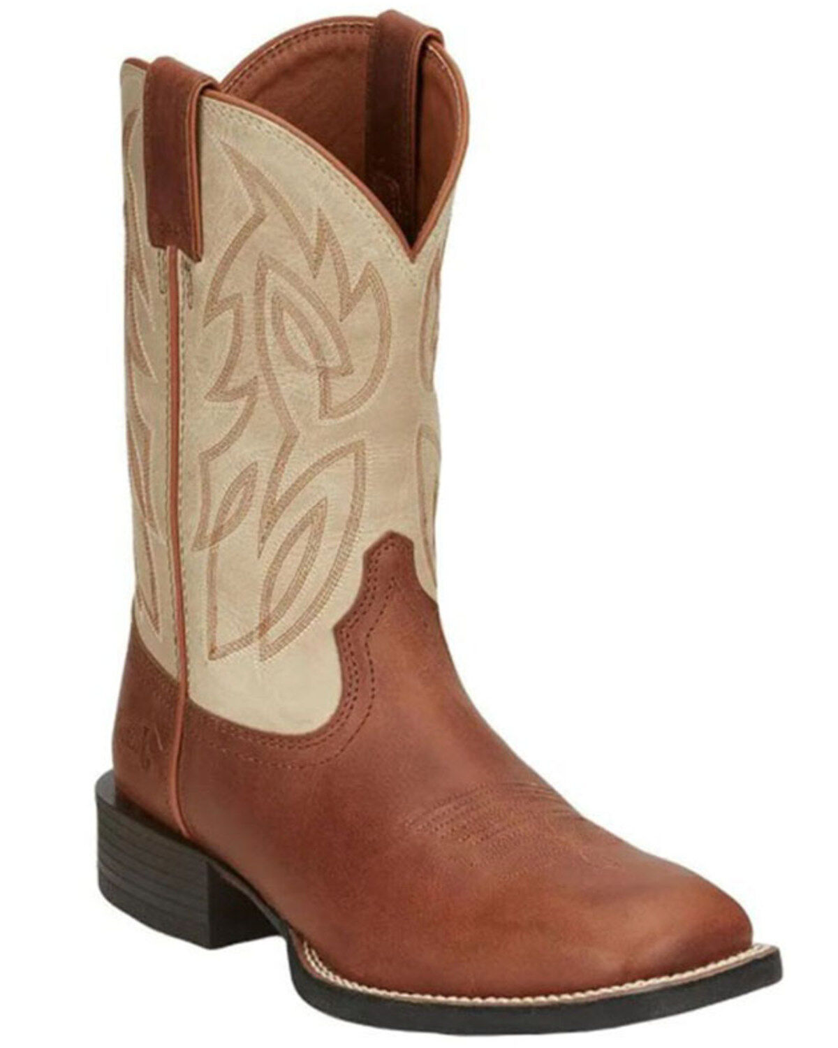 Image #1 - Justin Men's Stampede Canter Performance Western Boots - Broad Square Toe, Brown, hi-res