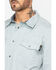 Image #3 - Hawx Men's Gray Twill Snap Western Work Shirt - Big, Light Grey, hi-res