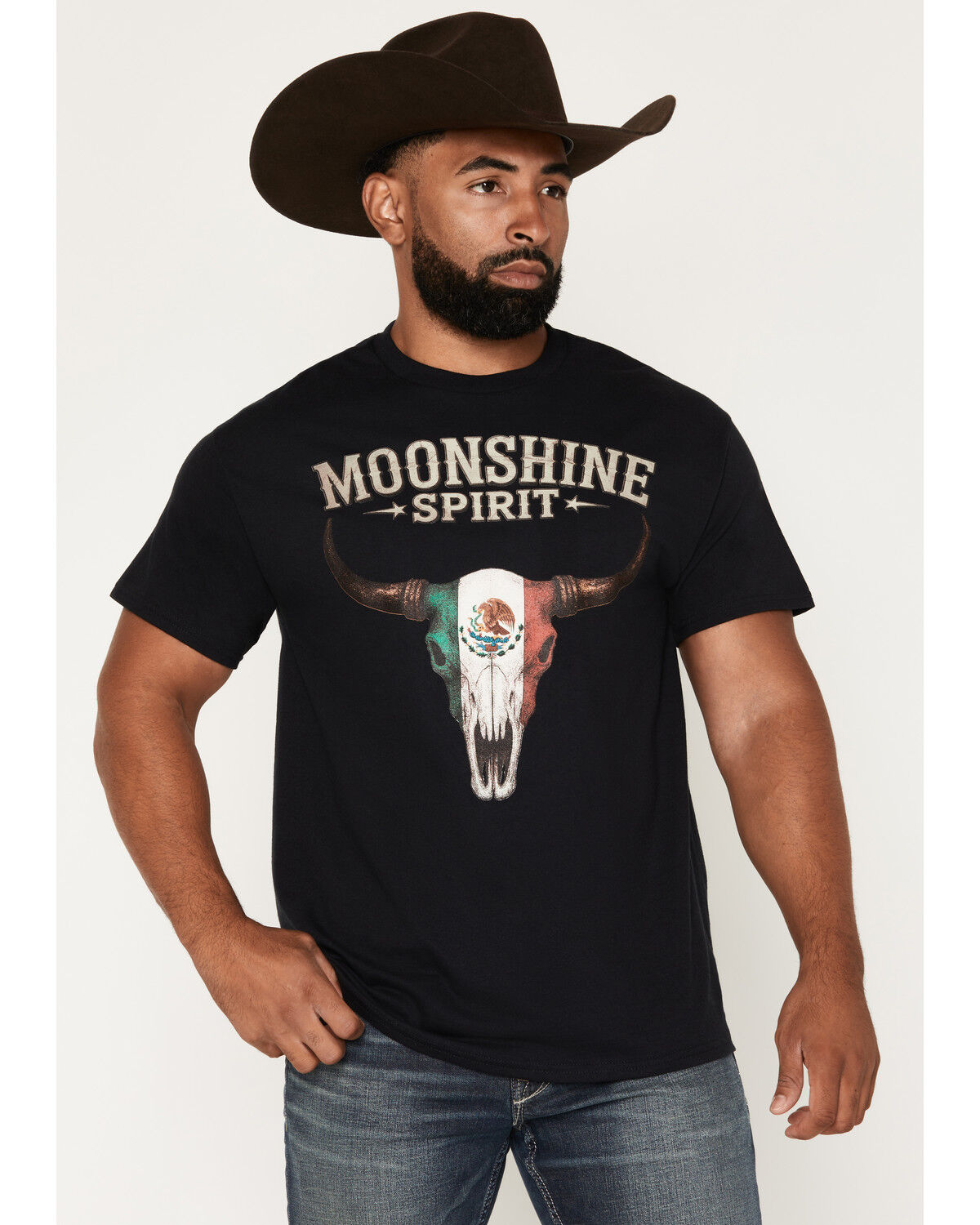 Moonshine Spirit&reg;&nbsp;Men's Mexico Skull Short Sleeve Graphic T-Shirt, Black, hi-res