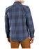 Image #2 - Carhartt Men's Loose Fit Heavyweight Plaid Print Long Sleeve Button-Down Flannel Shirt, Navy, hi-res