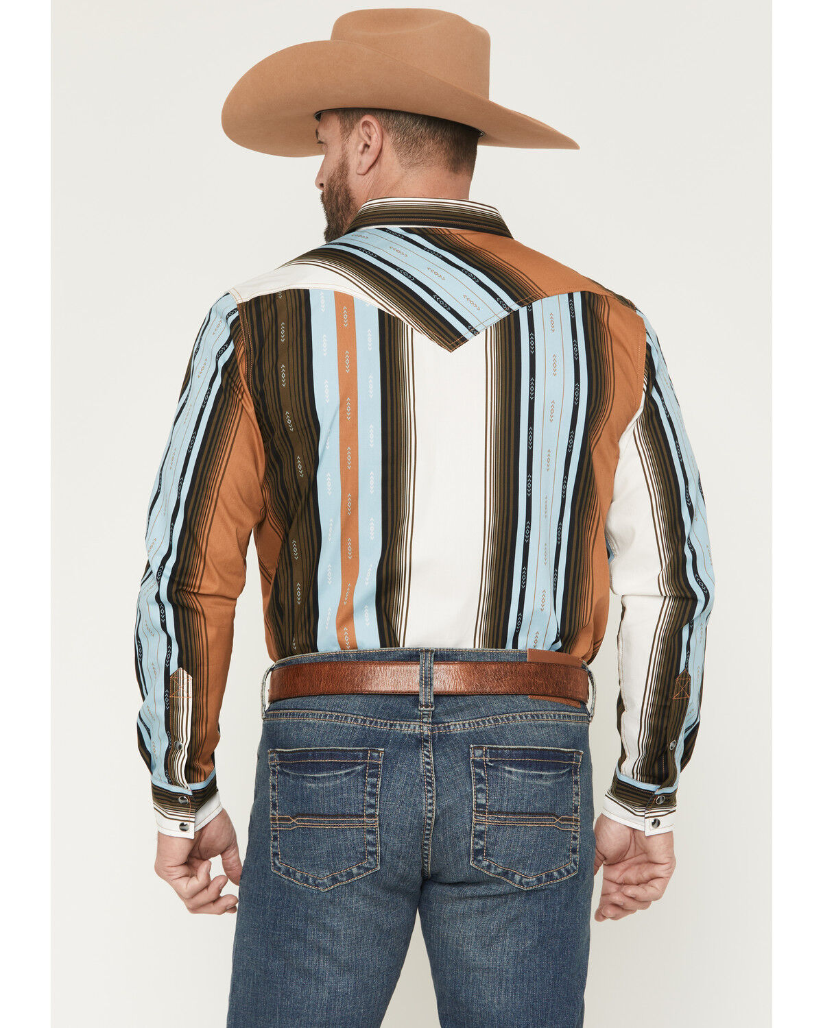 Image #4 - Cody James Men's Barrett Striped Long Sleeve Snap Western Shirt, Multi, hi-res