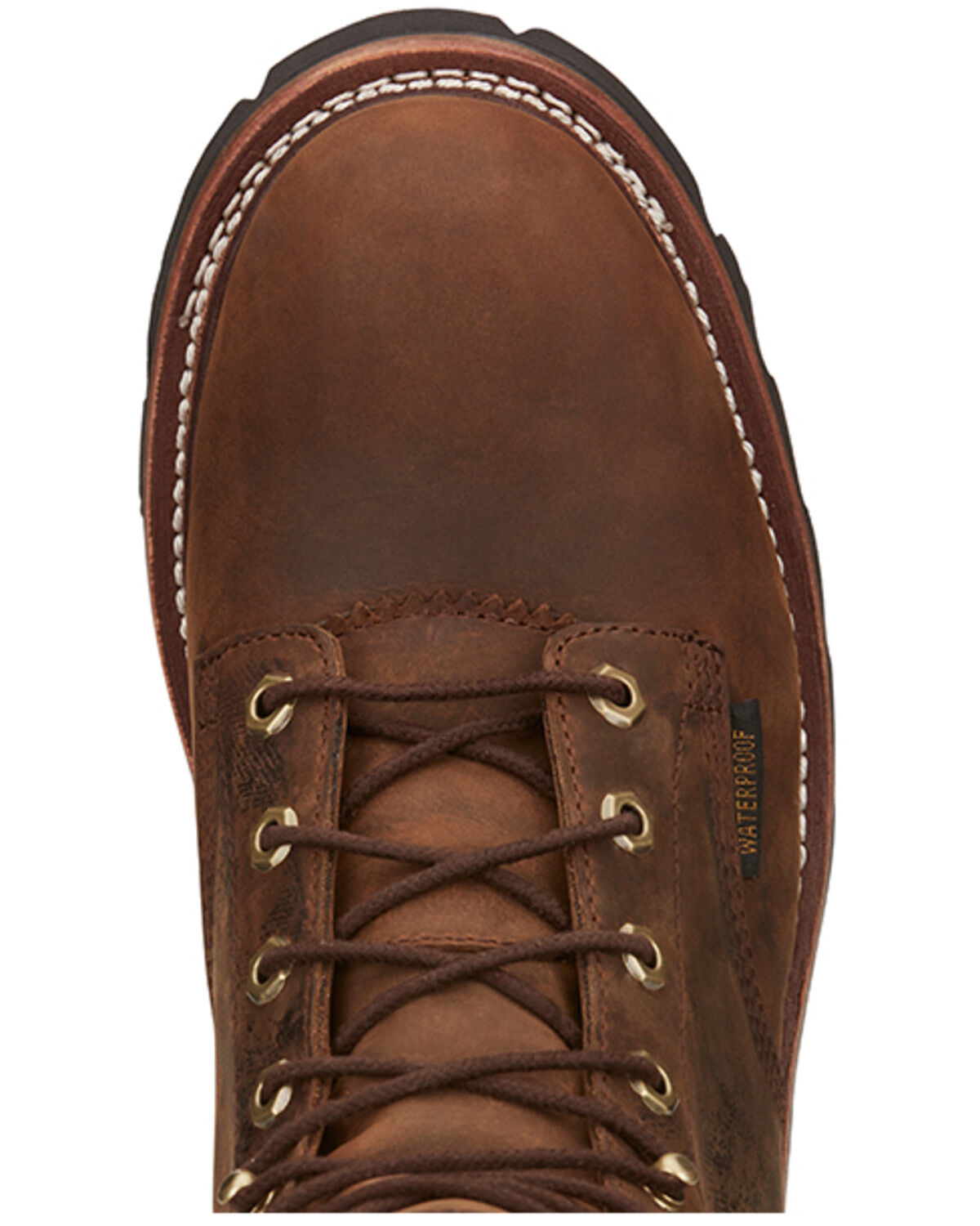 Image #6 - Chippewa Men's 9" Waterproof Insulated Logger Work Boots - Soft Toe, Brown, hi-res
