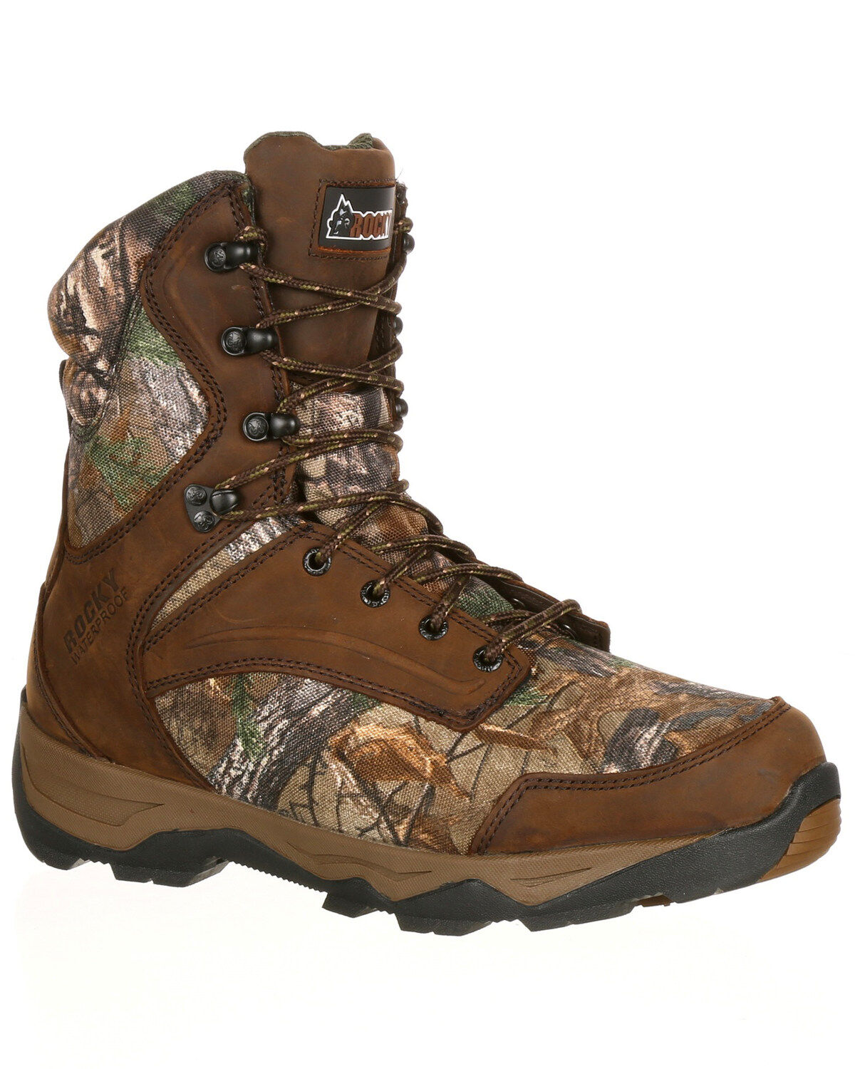Rocky Men's Retraction Waterproof Insulated Outdoor Boots - Round Toe, Camouflage, hi-res