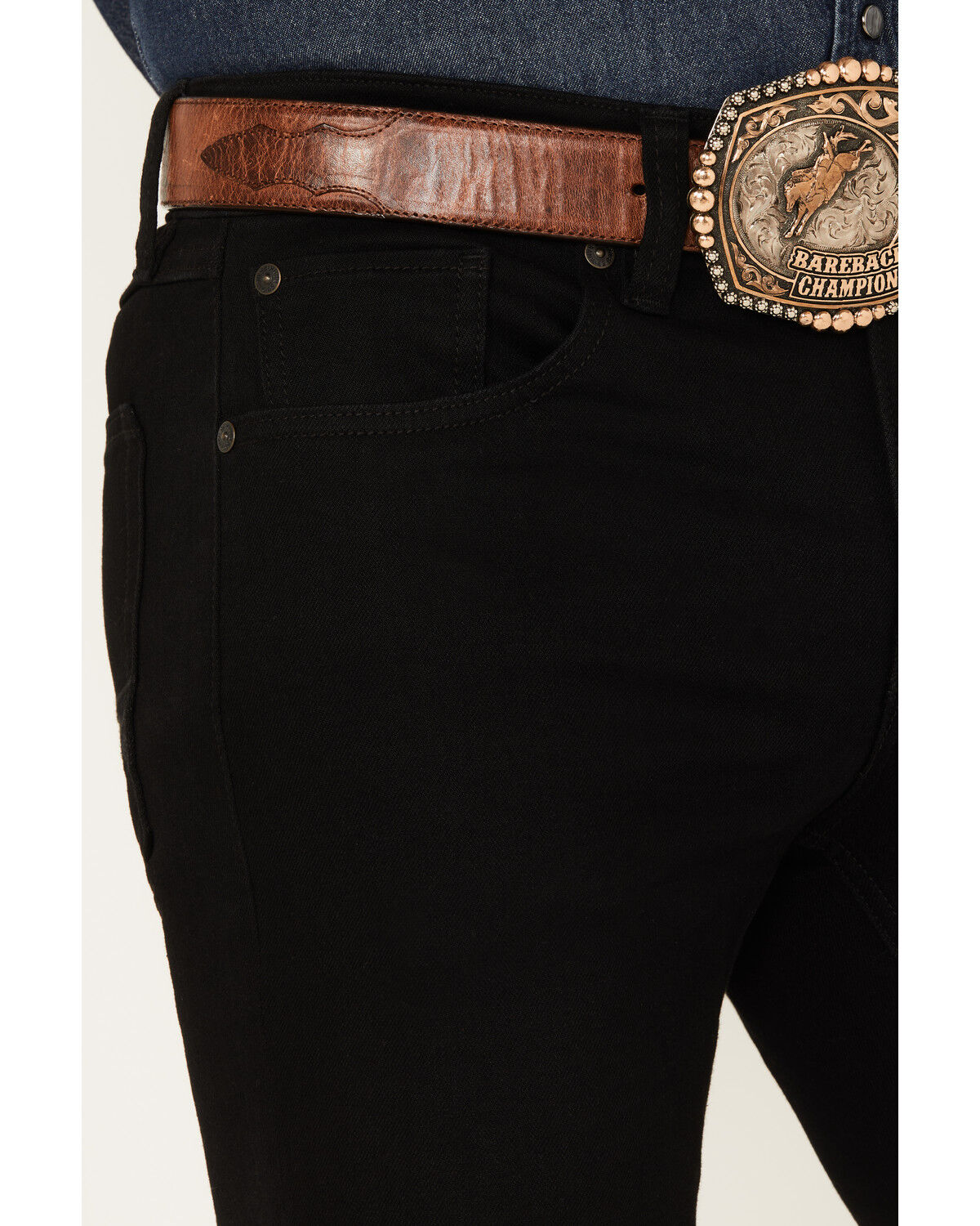 Image #2 - RANK 45&reg; Men's Midnight Wash Ambush Slim Straight Performance Stretch Denim Jeans, Black, hi-res