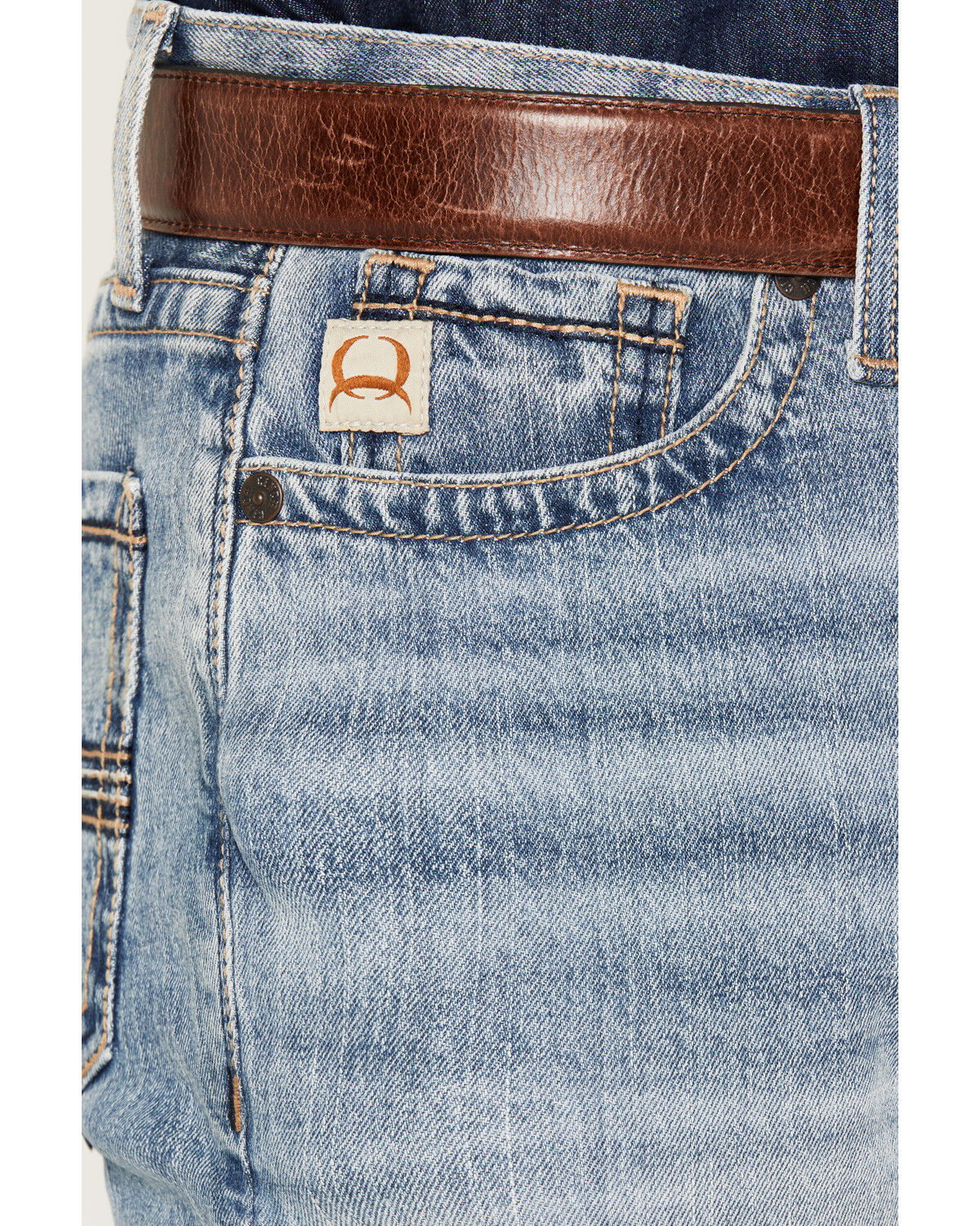 Image #2 - Cinch Men's Ian Acid Medium Wash Slim Bootcut Performance Stretch Denim Jeans, Medium Wash, hi-res