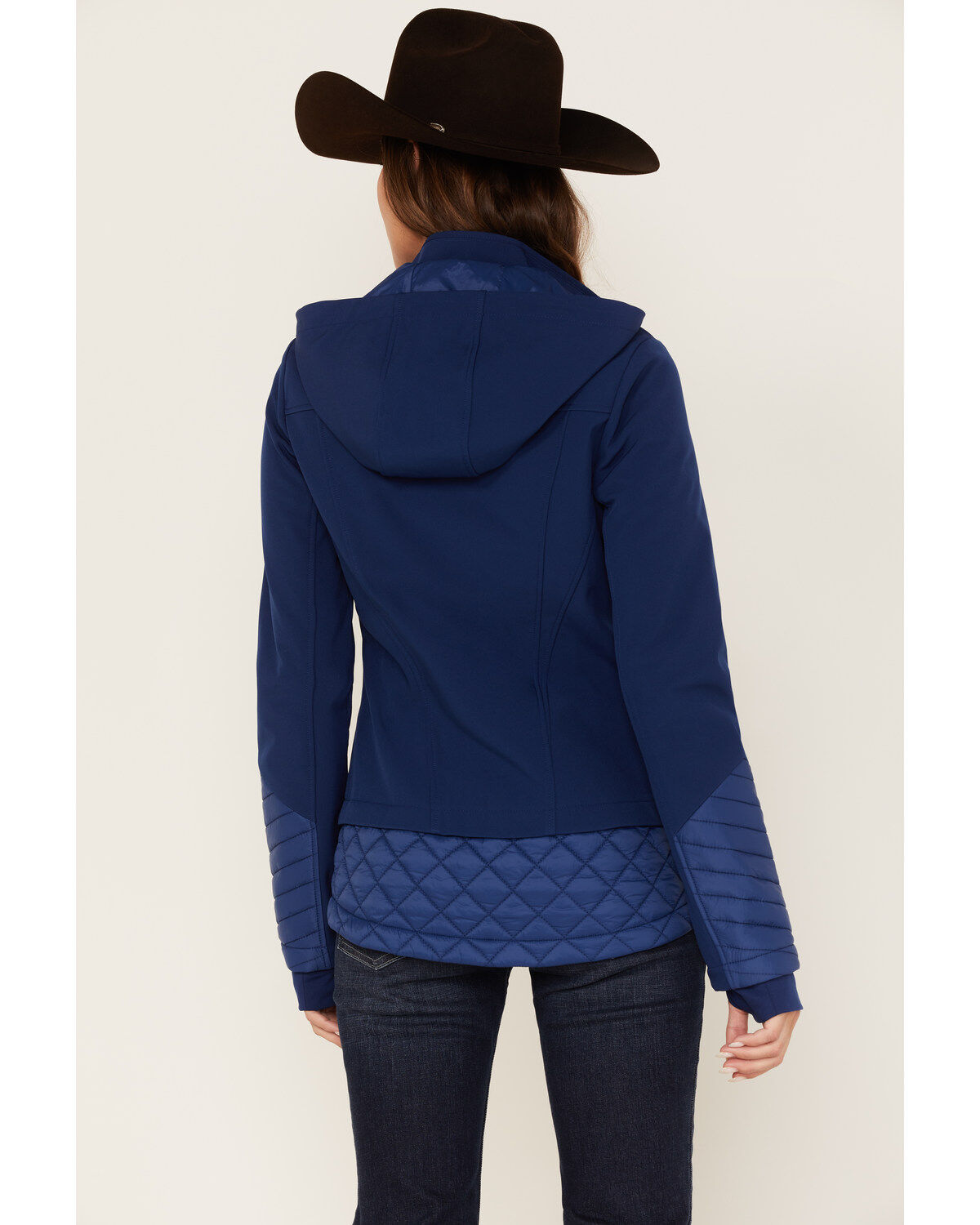 Image #4 - RANK 45&reg; Women's Seliana Hooded Hybrid Softshell Jacket, Royal Blue, hi-res