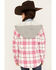 Image #4 - Shyanne Girls' Plaid Print Long Sleeve Flannel Shacket, Ivory, hi-res