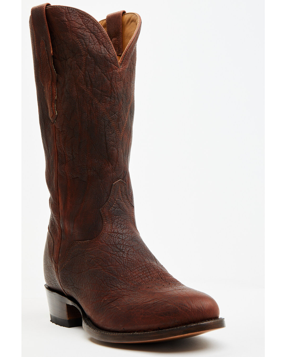 Image #1 - El Dorado Men's Sammy Western Boots - Round Toe, Cognac, hi-res