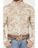 Image #3 - Cody James Men's Porter Floral Print Long Sleeve Button-Down Stretch Western Shirt, Cream, hi-res