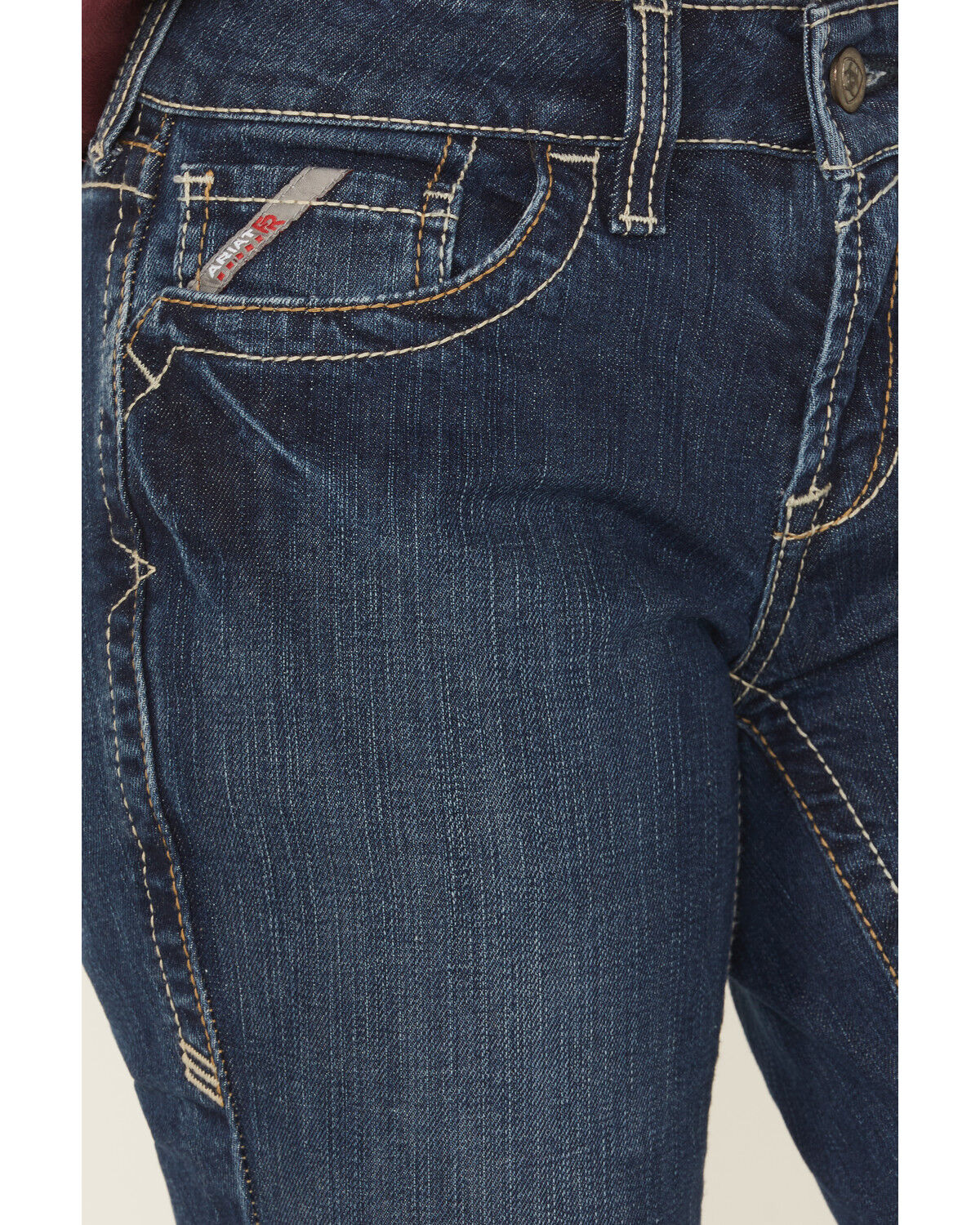 Image #2 - Ariat Women's Mid Rise Flame Resistant Boot Cut Jeans, Denim, hi-res