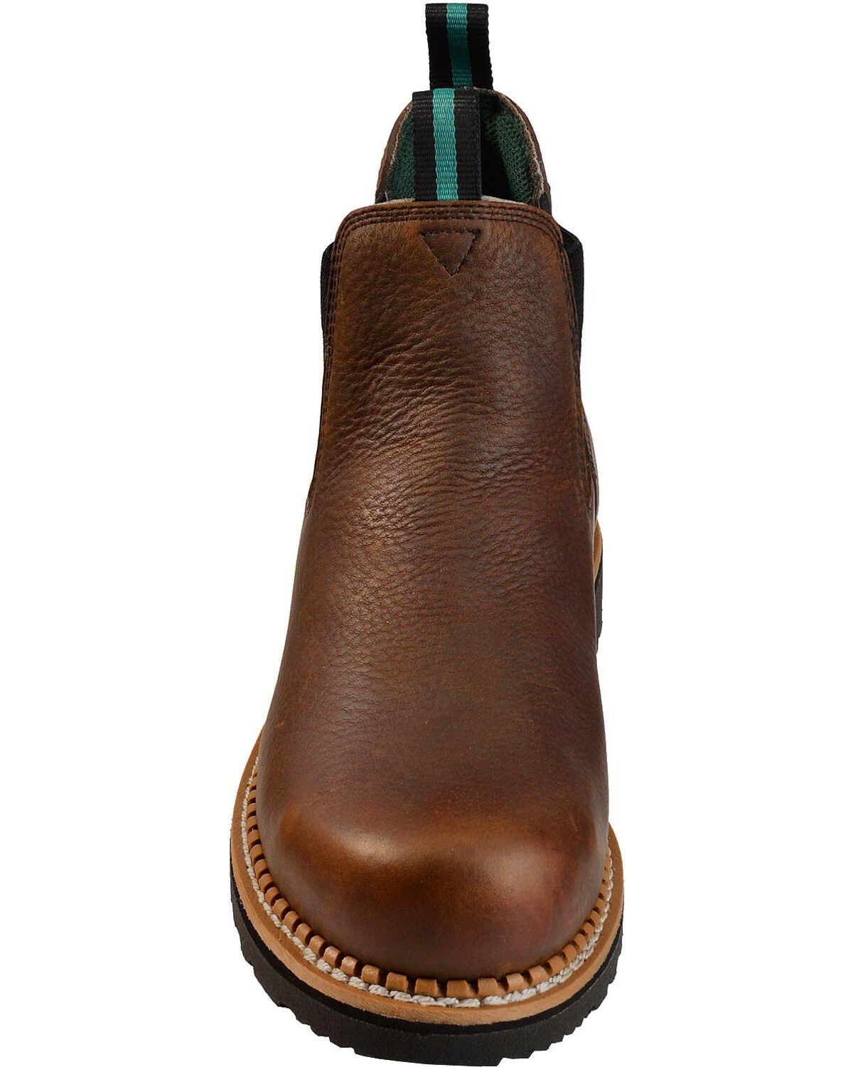 Image #4 - Georgia Boot Men's Romeo Waterproof Slip-On Work Shoes - Steel Toe, Brown, hi-res