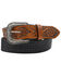 Image #1 - Cody James Men's Tooled With Floral Billets Western Belt, Black/tan, hi-res