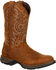 Image #1 - Durango Rebel Men's Waterproof Western Boots - Round Toe, Brown, hi-res