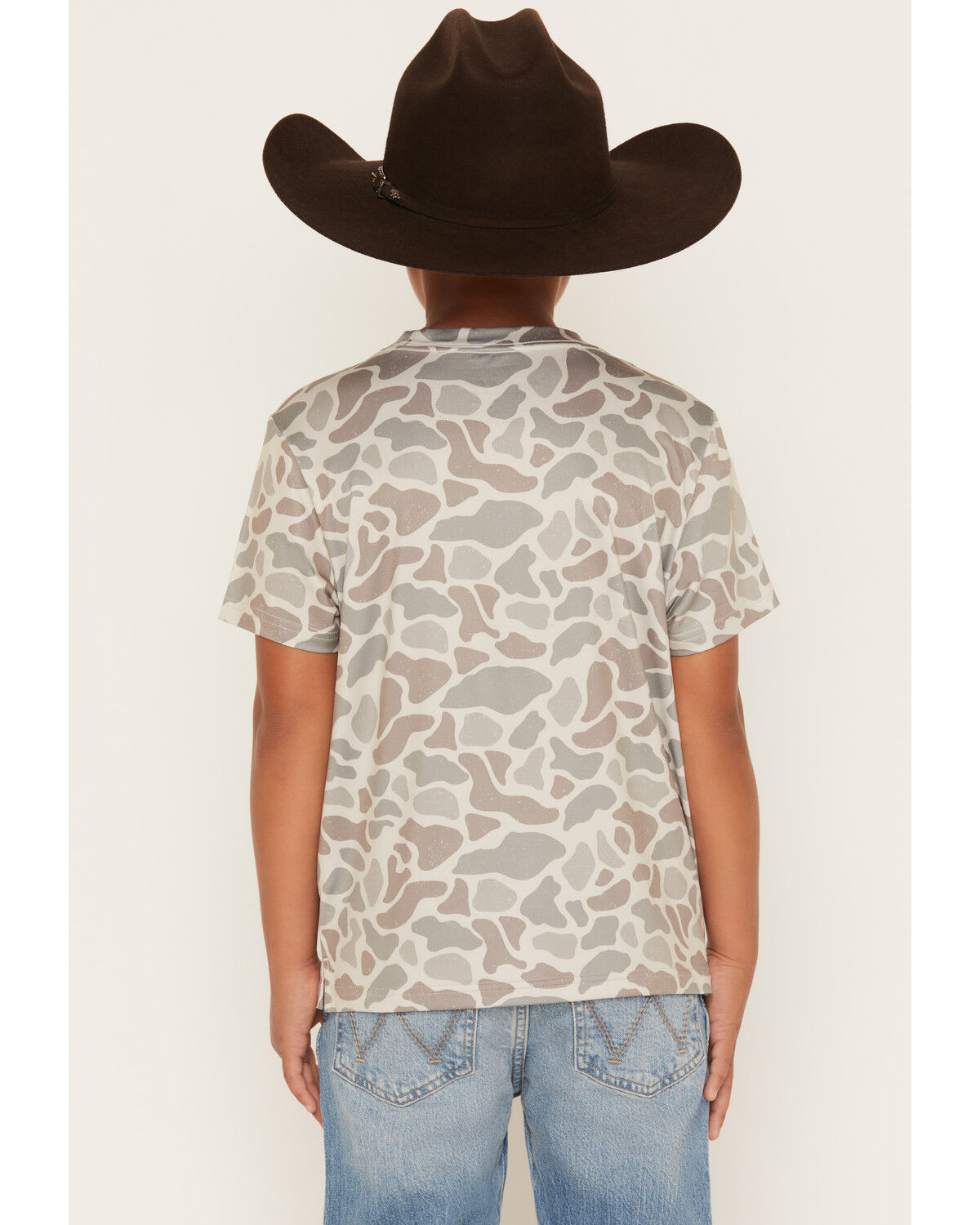 Image #4 - Burlebo Boys' Deer Camo Print Short Sleeve Performance Shirt, Camouflage, hi-res