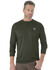 Image #1 - Wrangler Men's Riggs Crew Performance Long Sleeve T-Shirt, Green, hi-res