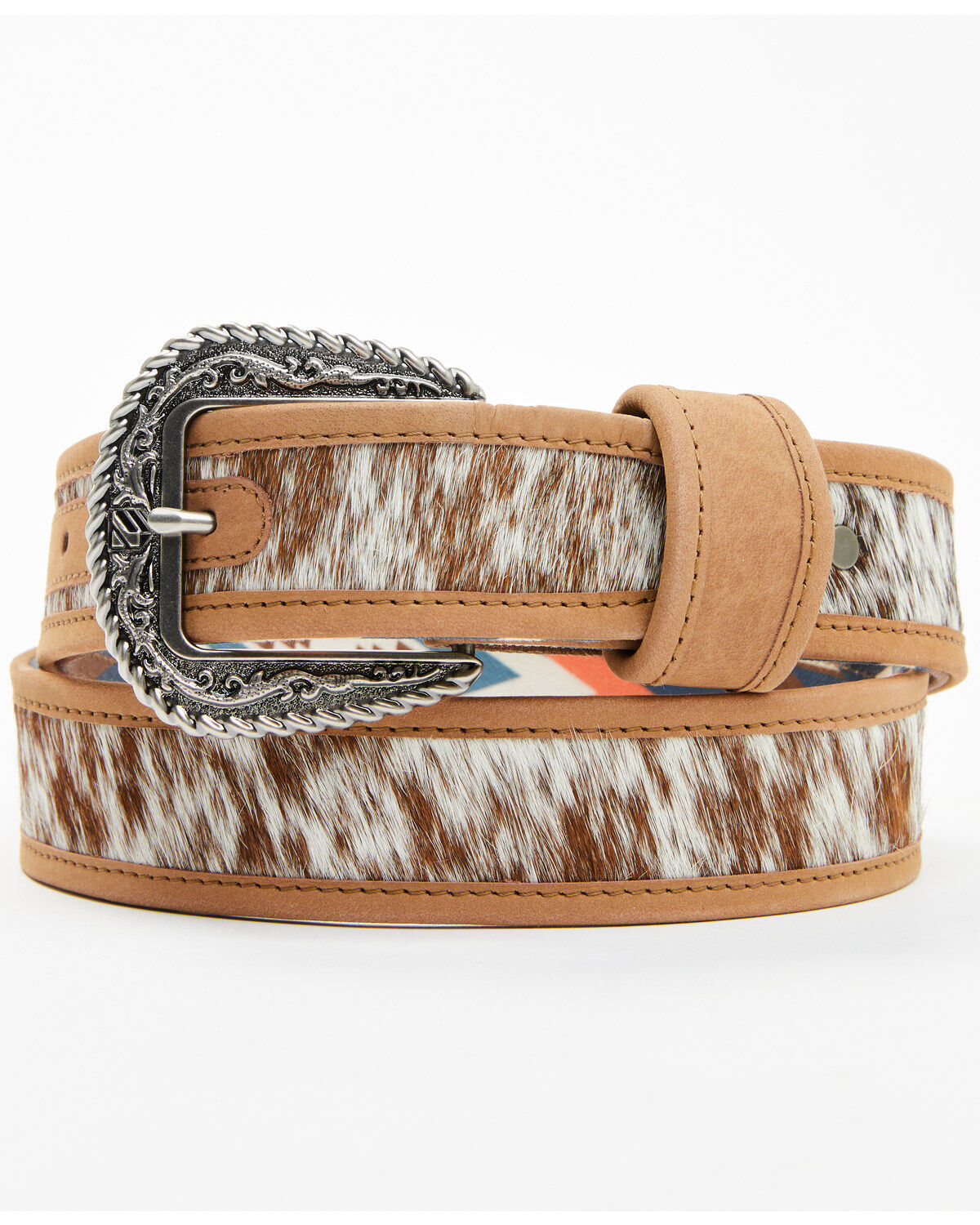 Image #1 - RANK 45&reg; Men's Stockyard Hair on Hide Belt, Brown, hi-res
