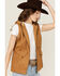 Image #2 - Outback Trading Co Women's Heidi Canvas Hooded Vest, Tan, hi-res