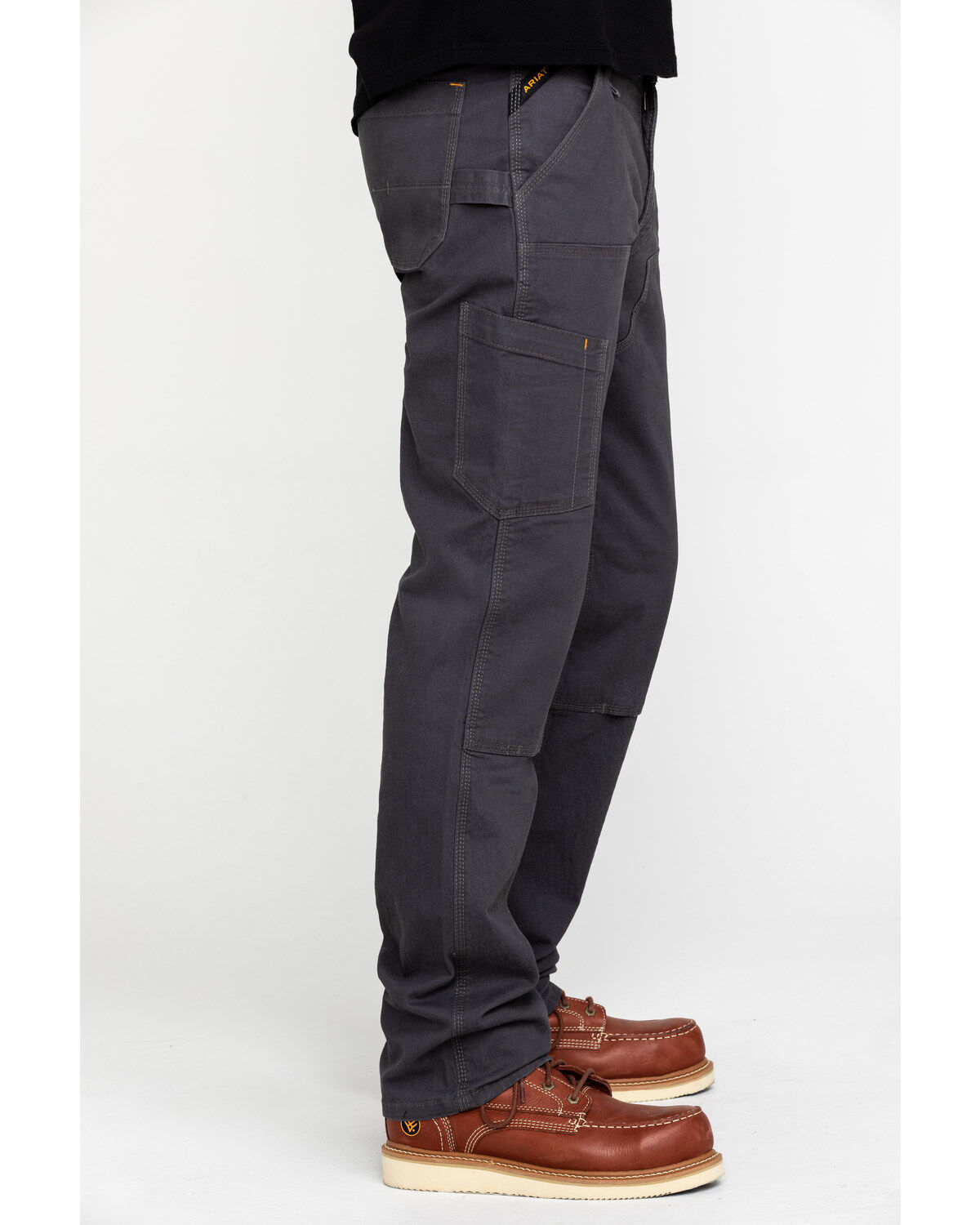 Image #3 - Ariat Men's Rebar M4 Made Tough Durastretch Double Front Straight Work Pants - Big, Grey, hi-res