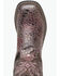 Image #6 - Old West Girls' Embroidered Metallic Western Boots - Broad Square Toe, Pink, hi-res