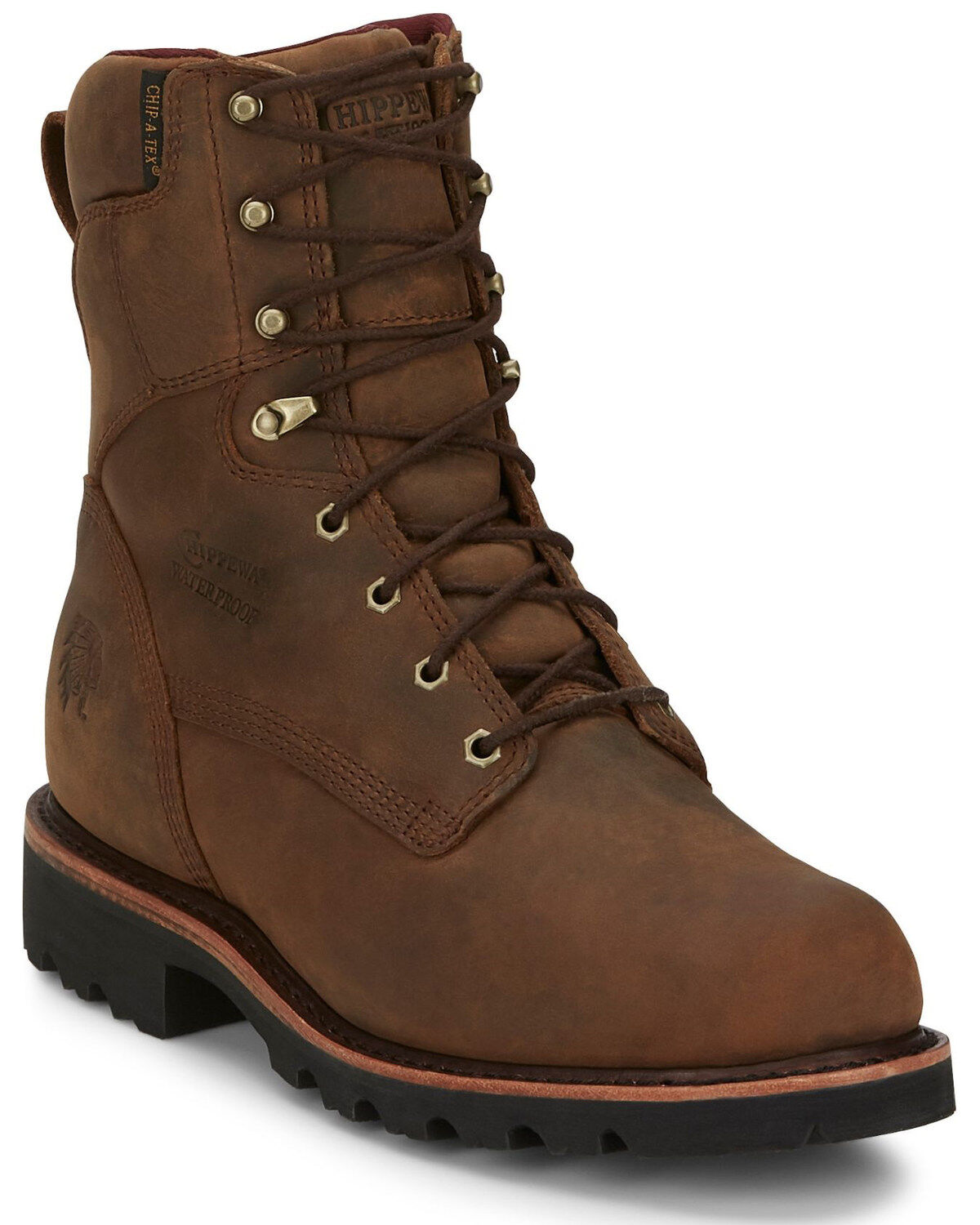 Chippewa Men's Waterproof Work Boots - Soft Toe, Brown, hi-res