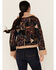 Image #4 - Shyanne Women's Tapestry Sherpa Lined Button-Down Cropped Jacket , Navy, hi-res