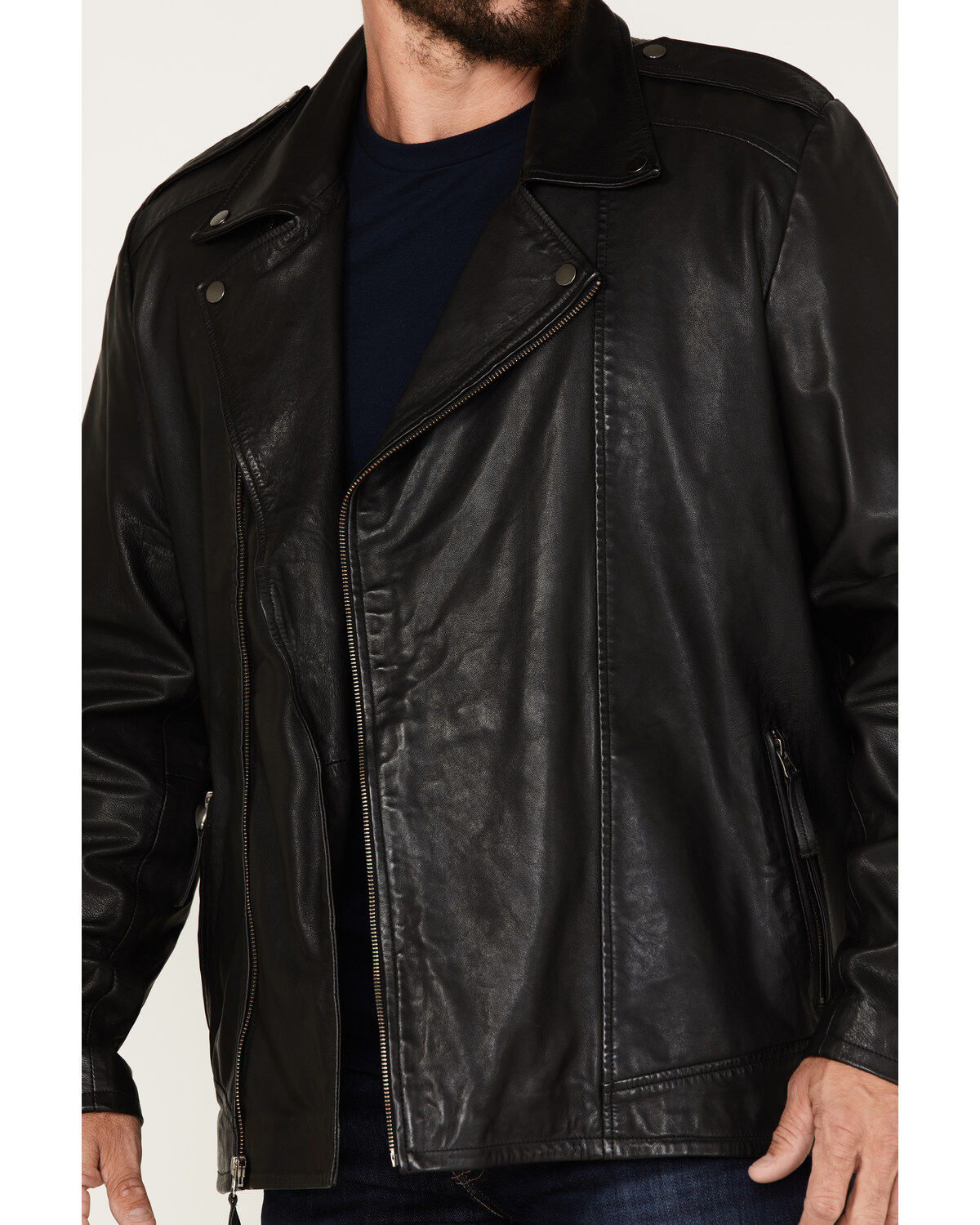 Image #3 - Moonshine Spirit&reg; Men's Glen Asymmetrical Moto Jacket, Black, hi-res