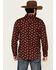 Image #4 - Moonshine Spirit&reg; Men's Nightmare Paisley Print Long Sleeve Snap Western Shirt, Burgundy, hi-res