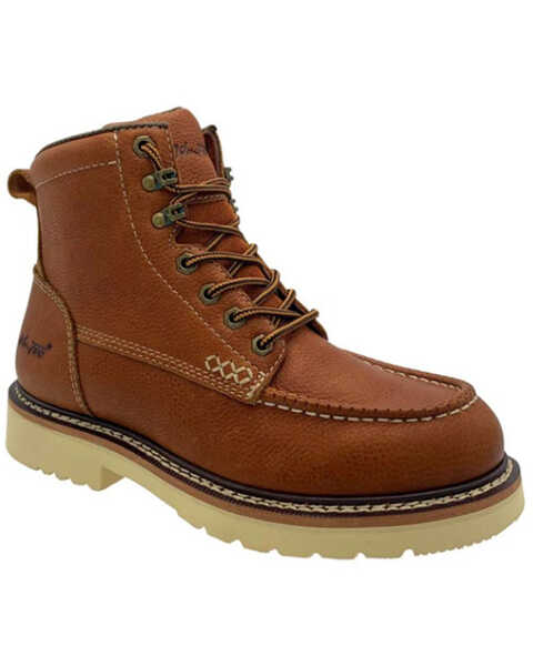 AdTec Men's 6" Apex Moc Work Boots - Composite Toe , Brown, hi-res