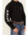 Image #2 - Ariat Boys' Team Logo Long Sleeve Button Down Western Shirt, Black, hi-res