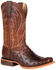 Image #1 - Durango Men's Chestnut Full-Quill Ostrich Western Boots - Square Toe, Chestnut, hi-res