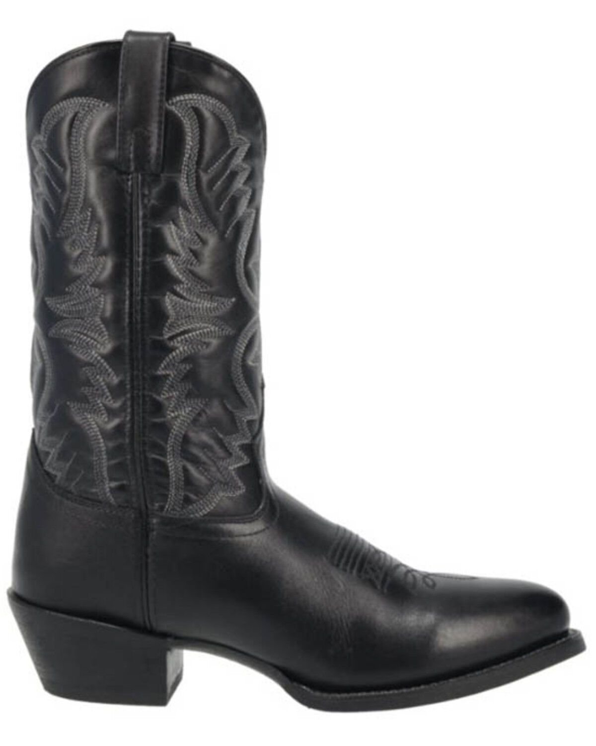 Image #3 - Laredo Men's Embroidered Round Toe Western Boots, Black, hi-res
