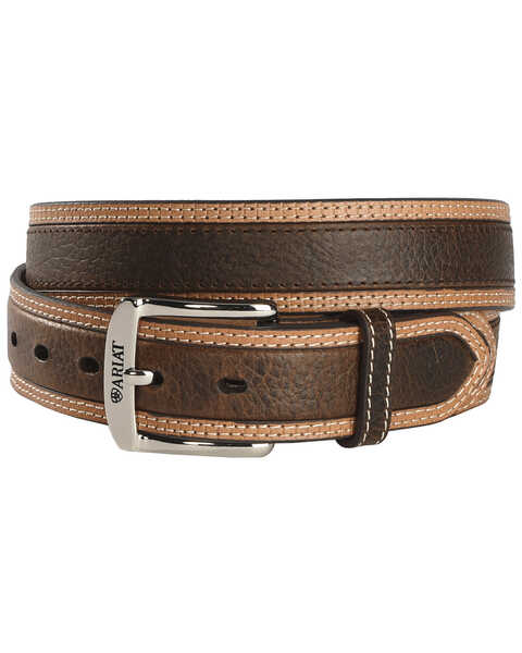 Image #1 - Ariat Men's Diesel Leather Belt, Brown, hi-res