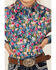 Image #3 - Cowgirl Hardware Girls' Monet Floral Print Long Sleeve Snap Western Shirt, Navy, hi-res