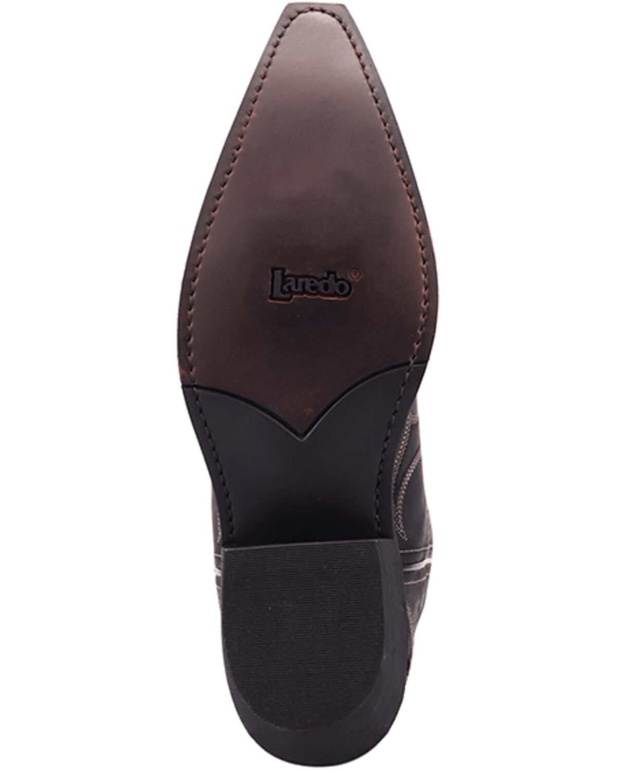 Image #7 - Laredo Men's Squire Stitched Western Boots - Snip Toe, Black, hi-res
