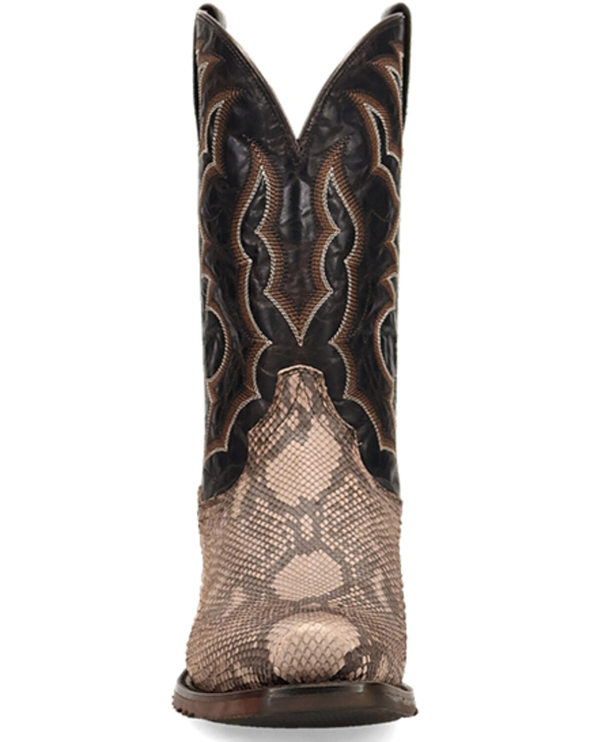 Image #4 - Dan Post Men's Exotic Python Western Boots - Square Toe, Chocolate, hi-res