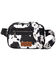 Image #1 - Wrangler Women's Cow Print Sling Bag , Black, hi-res